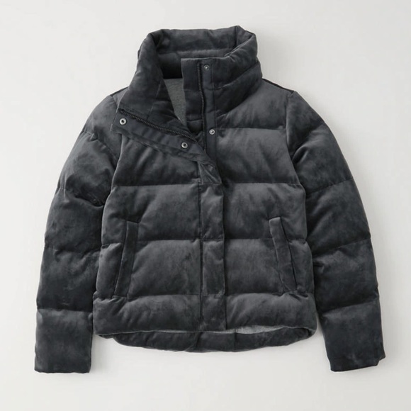 Abercrombie Fitch Velvet Puffer Jacket 
